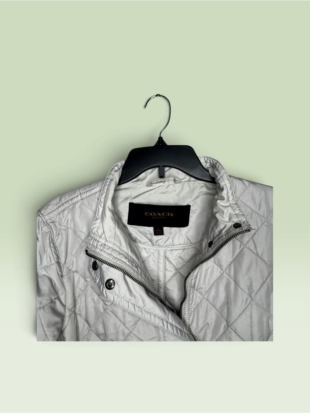 Coach Grey Light Quilted Jackey - Picture 5 of 8